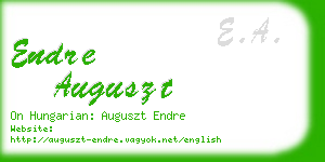 endre auguszt business card